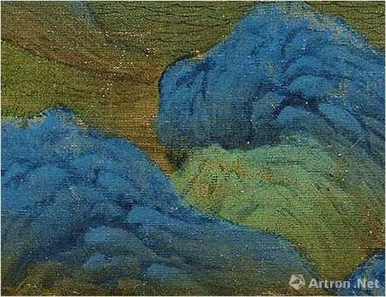 ��ǧ�ｭɽͼ����ɽʯ�ķ�Ⱦ